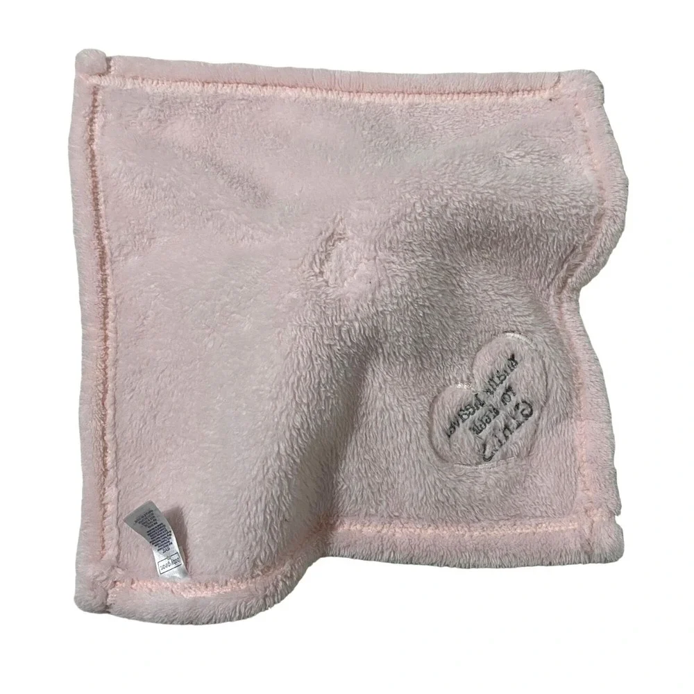 Thank Heaven For Little Girls Teddy Bear Lovey Plush Pink Security Blanket 2018